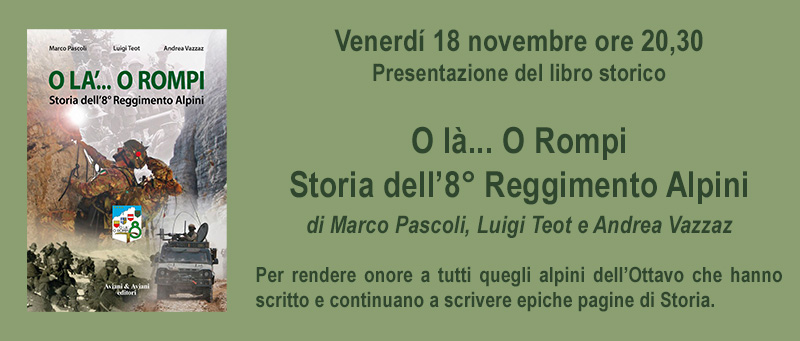 Presentazione libro ottavo alpini